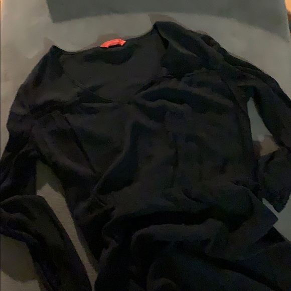 Black V Neck Dress - Picture 2 of 4